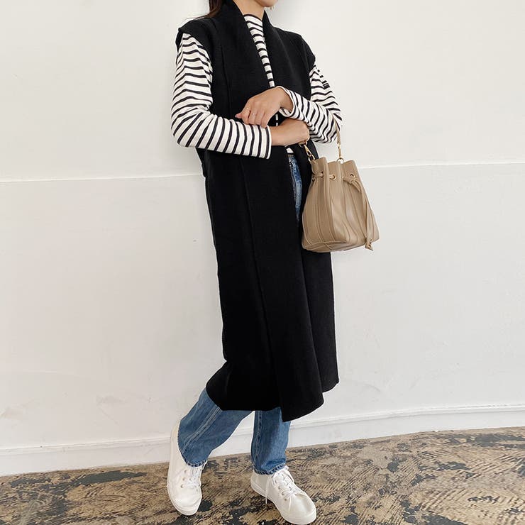 ニットジレ ロングジレ レディース ノースリーブ ロング  レイヤード 重ね着 | Doux Belle  | 詳細画像45 