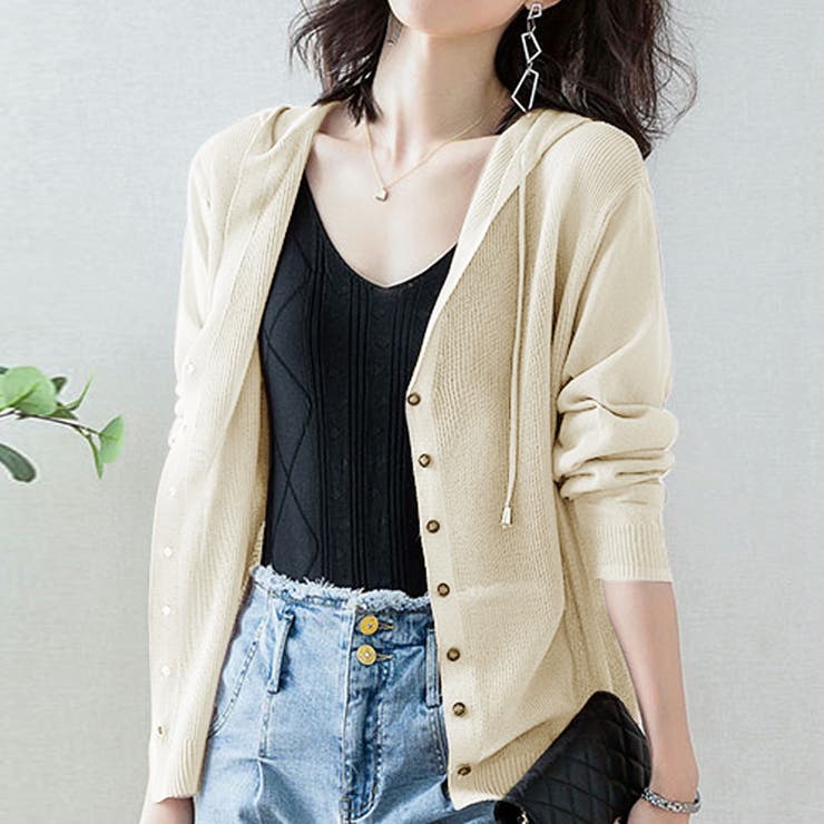 サマーニット ニットカーディガン ニットパーカー | Doux Belle  | 詳細画像10 