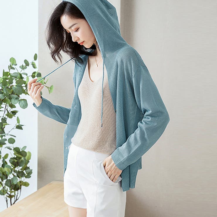 サマーニット ニットカーディガン ニットパーカー | Doux Belle  | 詳細画像13 