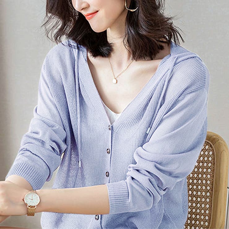 サマーニット ニットカーディガン ニットパーカー | Doux Belle  | 詳細画像16 