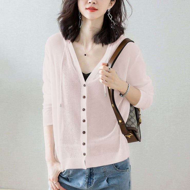 サマーニット ニットカーディガン ニットパーカー | Doux Belle  | 詳細画像7 