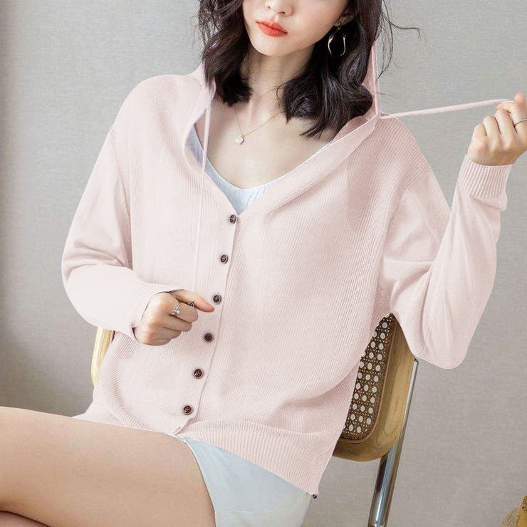 サマーニット ニットカーディガン ニットパーカー | Doux Belle  | 詳細画像9 