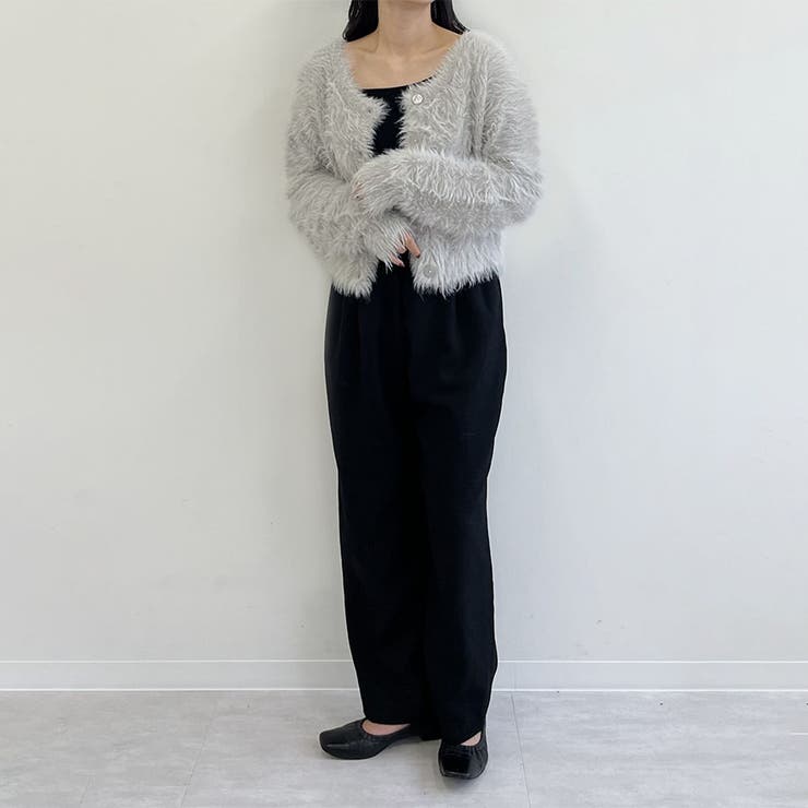 シャギーカーディガン ショートカーディガン コート | Doux Belle  | 詳細画像15 