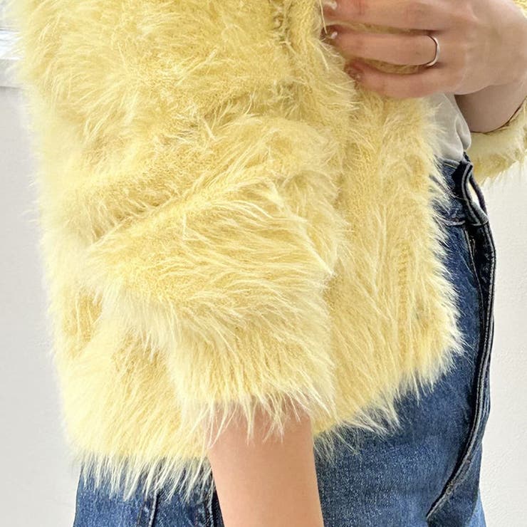 シャギーカーディガン ショートカーディガン コート | Doux Belle  | 詳細画像19 