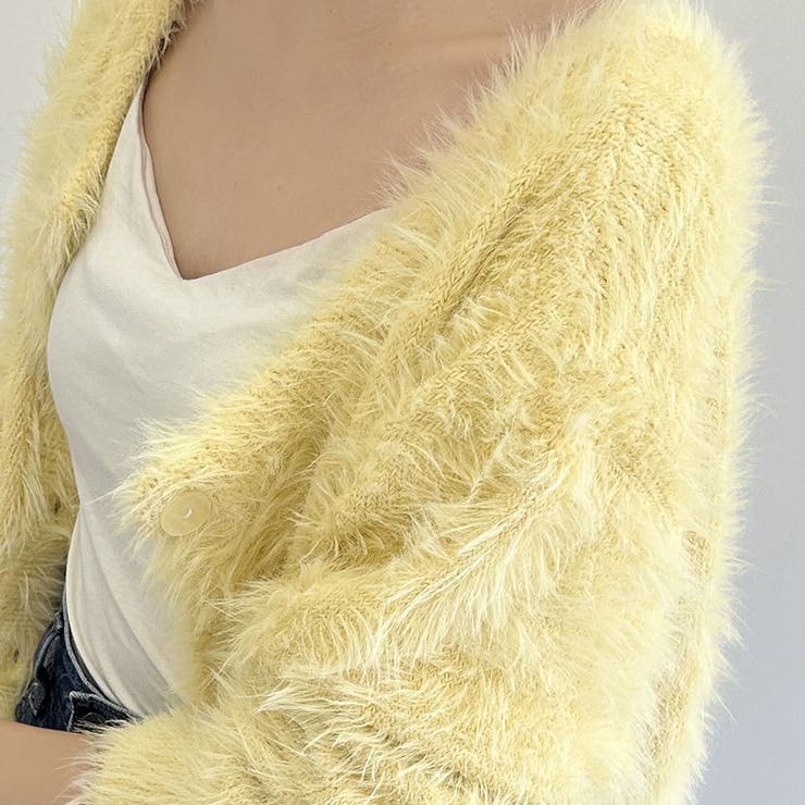 シャギーカーディガン ショートカーディガン コート | Doux Belle  | 詳細画像22 