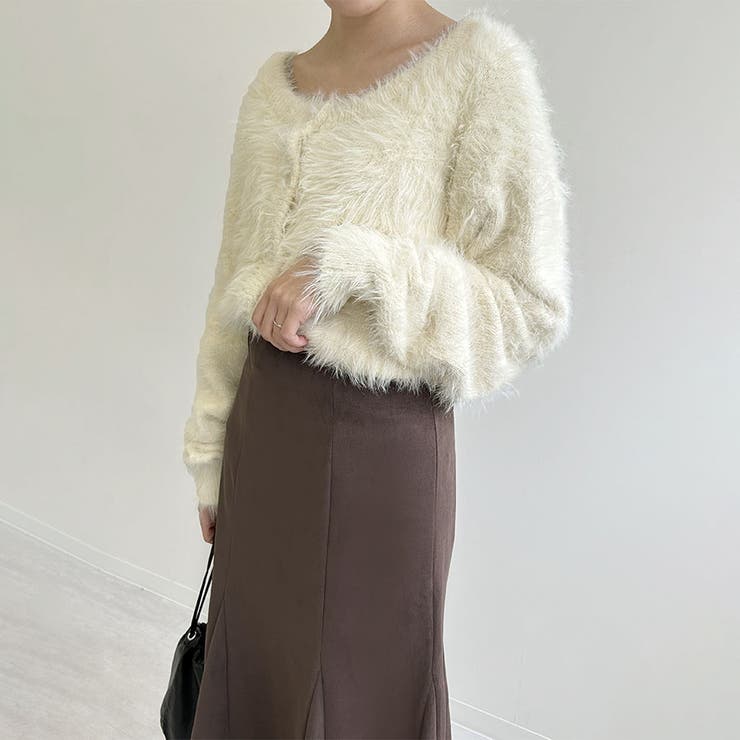 シャギーカーディガン ショートカーディガン コート | Doux Belle  | 詳細画像3 