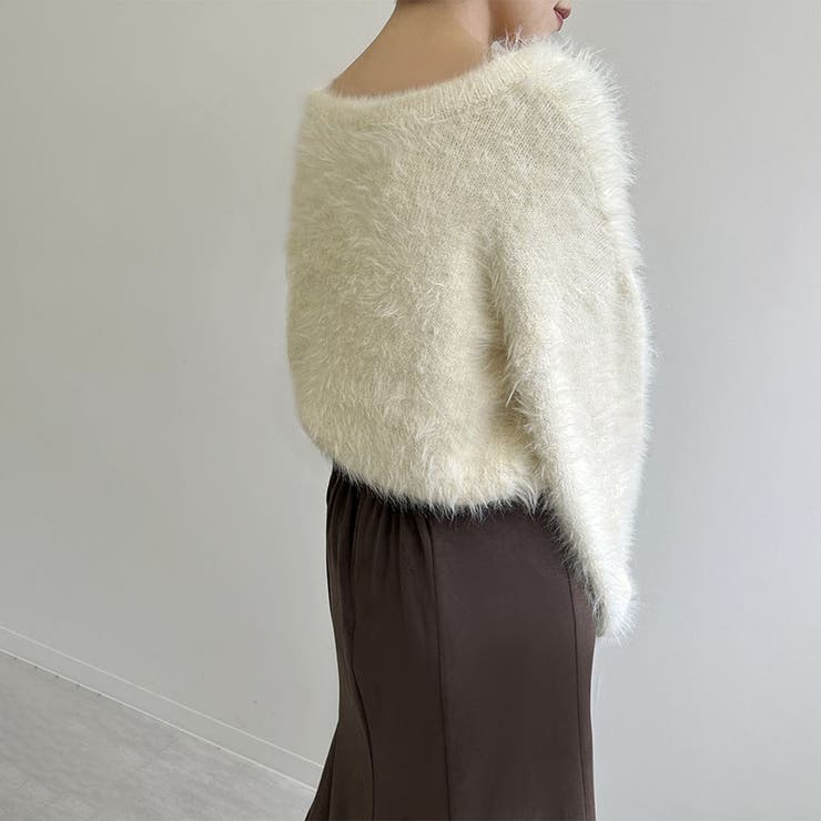 シャギーカーディガン ショートカーディガン コート | Doux Belle  | 詳細画像4 