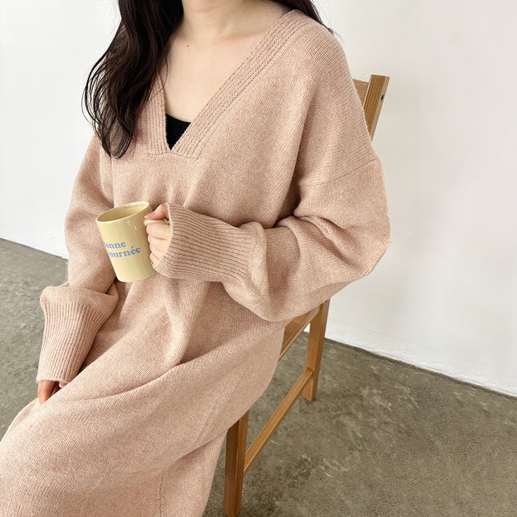 ベージュ | トップス カットソー ロング | Doux Belle 