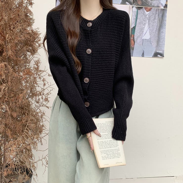 オンライン 国産ふんわりツイード/ブラック（黒）・モモンガ