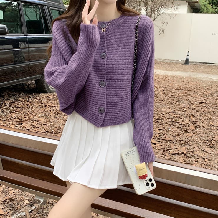 Malbon Golfニットトップ＋スカート セット 韓国風コーデ☘️ 美脚見せ Malbon Golfニットトップ＋スカート セット 韓国風コーデ