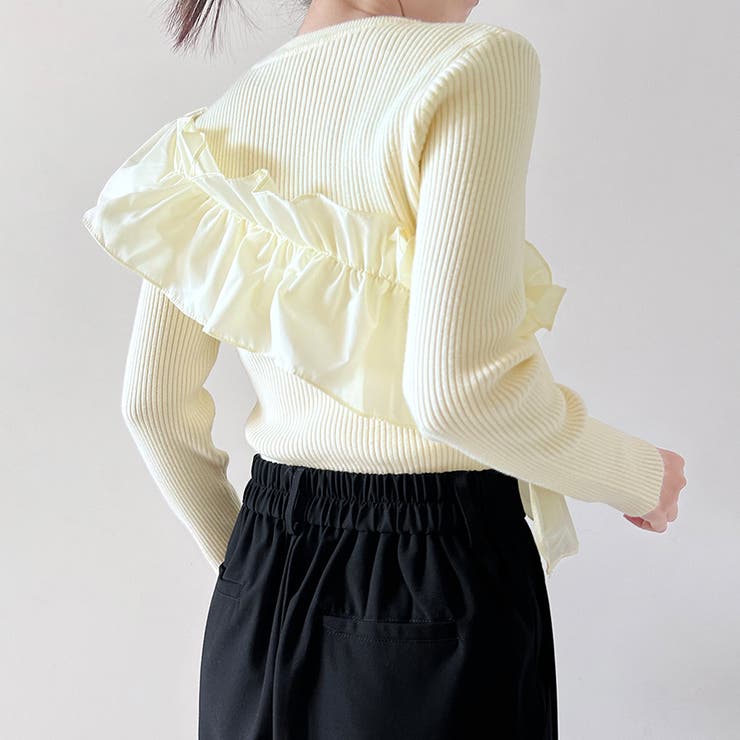 アシメトリーフリルニット | Doux Belle  | 詳細画像3 