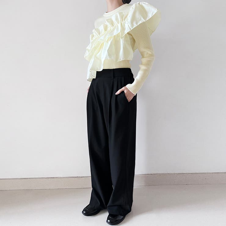 アシメトリーフリルニット | Doux Belle  | 詳細画像5 