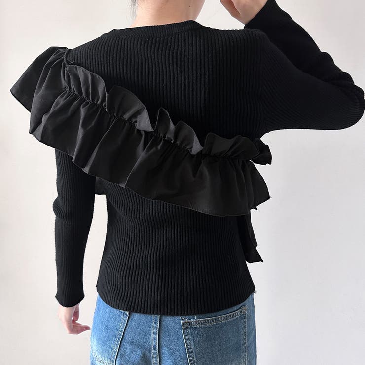 アシメトリーフリルニット | Doux Belle  | 詳細画像9 