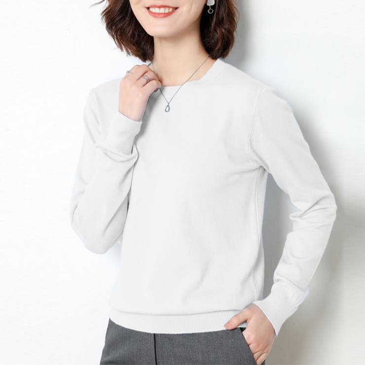 シンプルシルエットニットトップス | Doux Belle  | 詳細画像18 