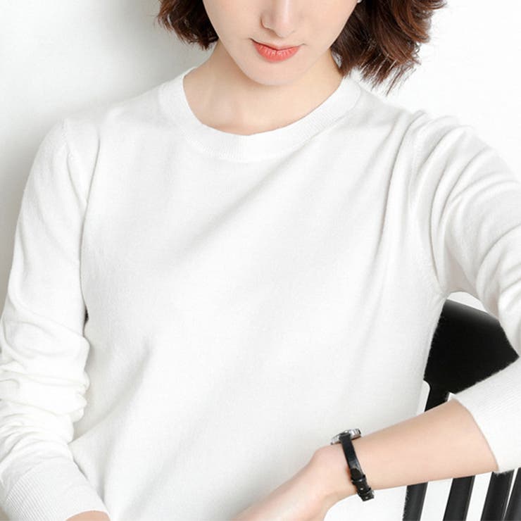 シンプルシルエットニットトップス | Doux Belle  | 詳細画像19 