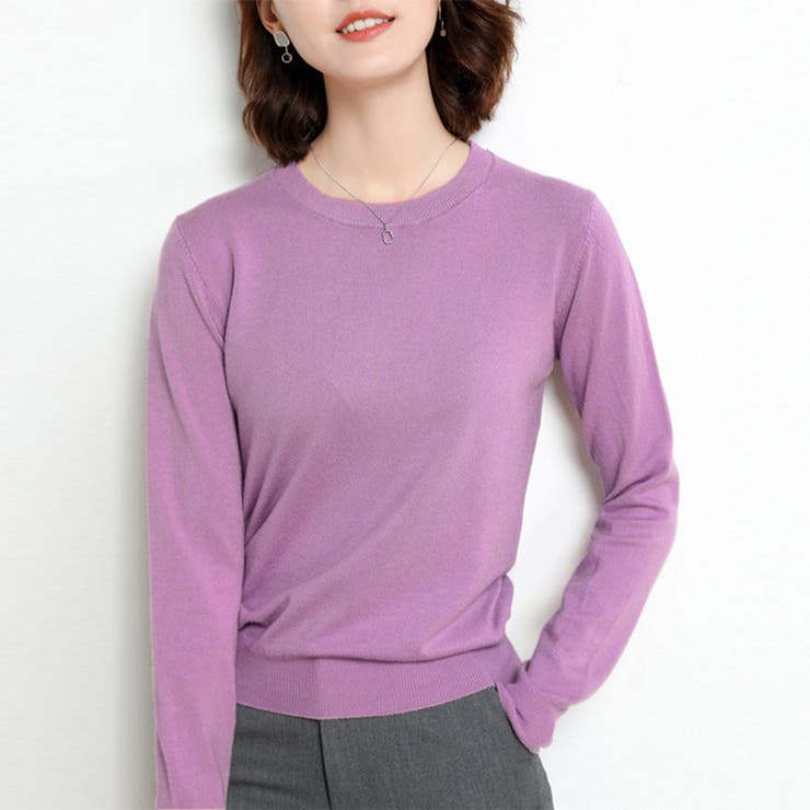 シンプルシルエットニットトップス | Doux Belle  | 詳細画像7 