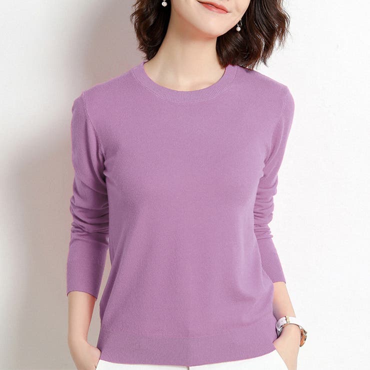 シンプルシルエットニットトップス | Doux Belle  | 詳細画像8 