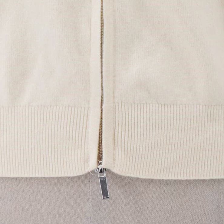 レイヤード風ジップニットストライプシャツ | Doux Belle  | 詳細画像17 