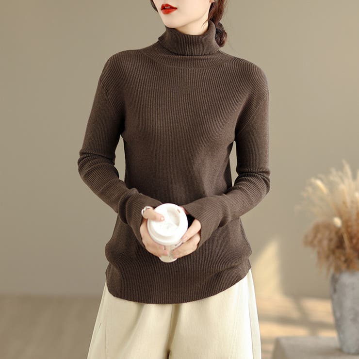 タートルネックリブニット レディース ニット | Doux Belle  | 詳細画像12 