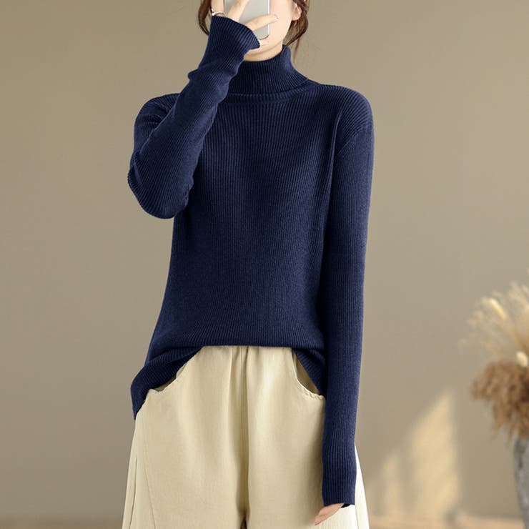 タートルネックリブニット レディース ニット | Doux Belle  | 詳細画像15 