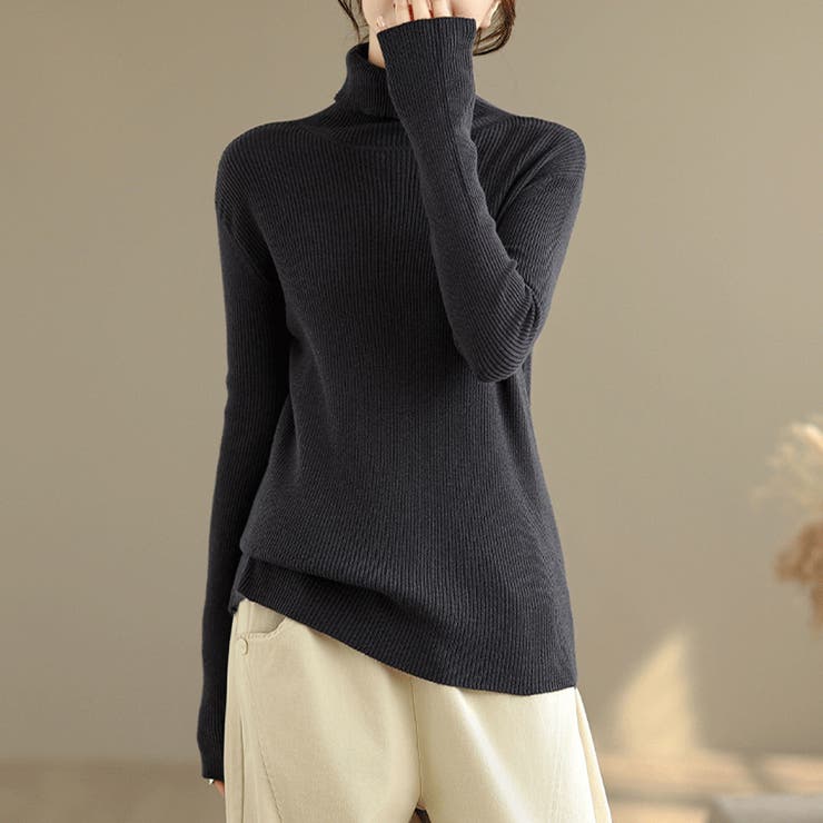 タートルネックリブニット レディース ニット | Doux Belle  | 詳細画像18 