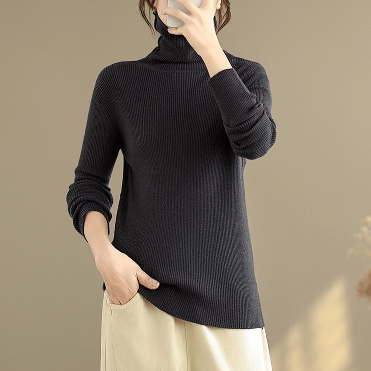 タートルネックリブニット レディース ニット | Doux Belle  | 詳細画像19 