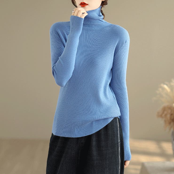 タートルネックリブニット レディース ニット | Doux Belle  | 詳細画像2 