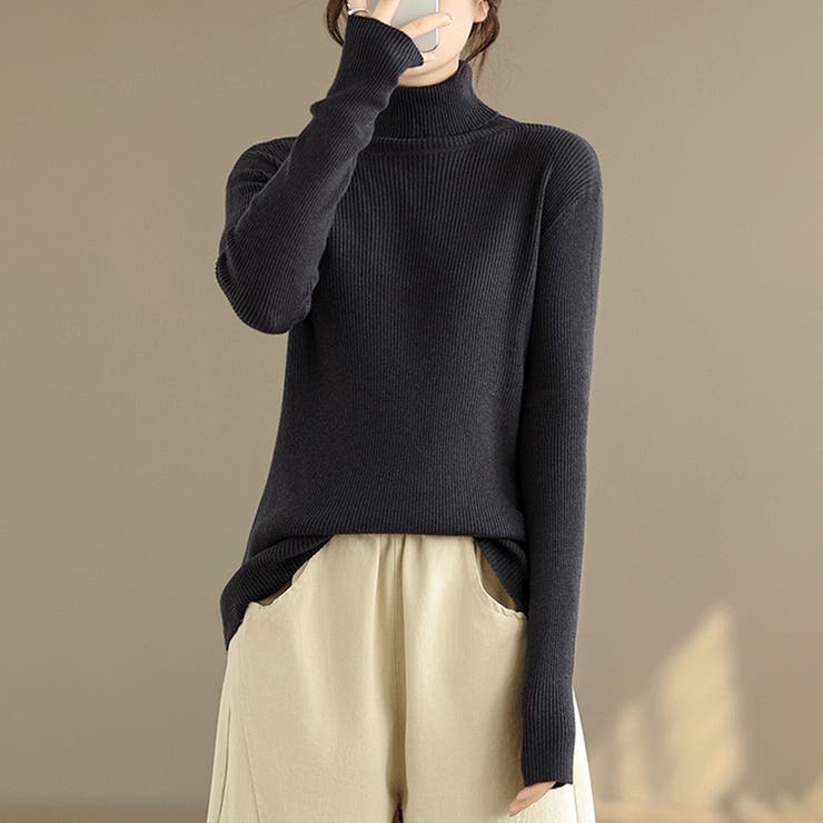 タートルネックリブニット レディース ニット | Doux Belle  | 詳細画像20 