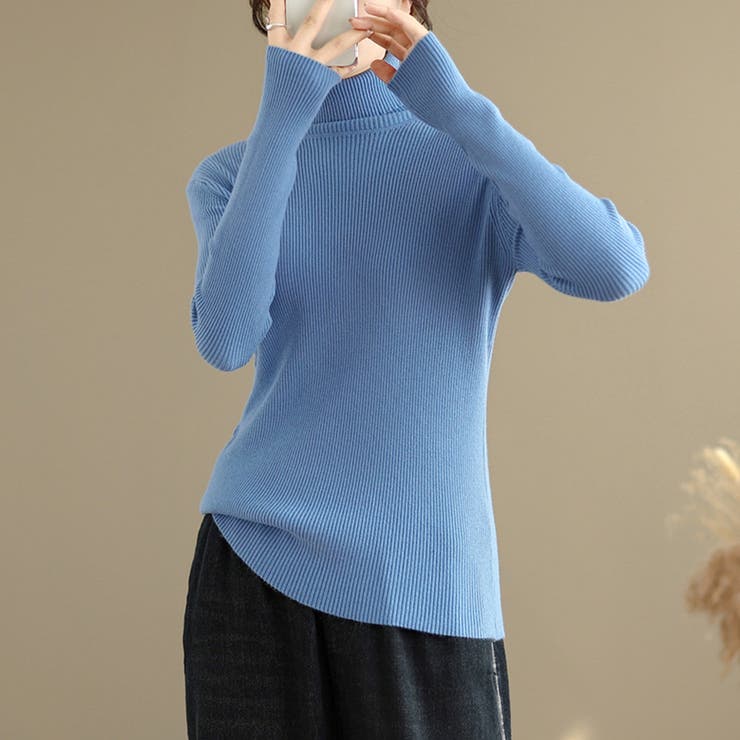 タートルネックリブニット レディース ニット | Doux Belle  | 詳細画像3 