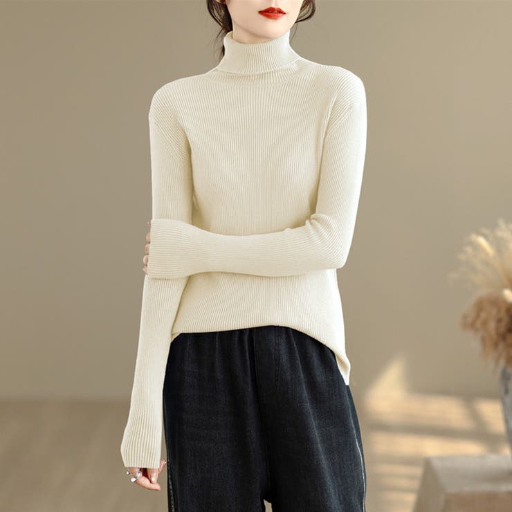 タートルネックリブニット レディース ニット | Doux Belle  | 詳細画像6 