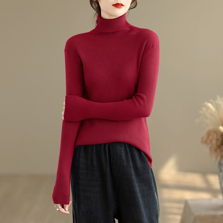 タートルネックリブニット レディース ニット | Doux Belle  | 詳細画像9 