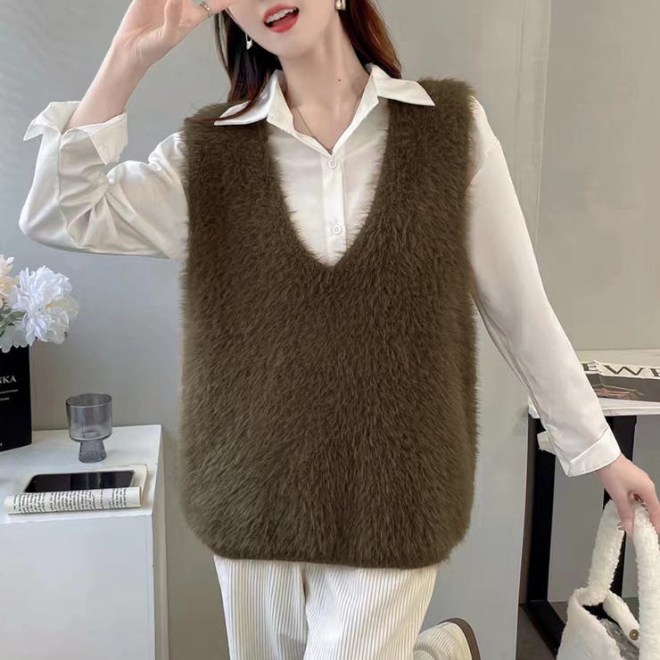 フェイクファーベスト | Doux Belle  | 詳細画像2 