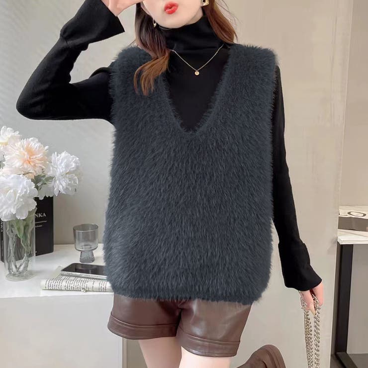 フェイクファーベスト | Doux Belle  | 詳細画像9 