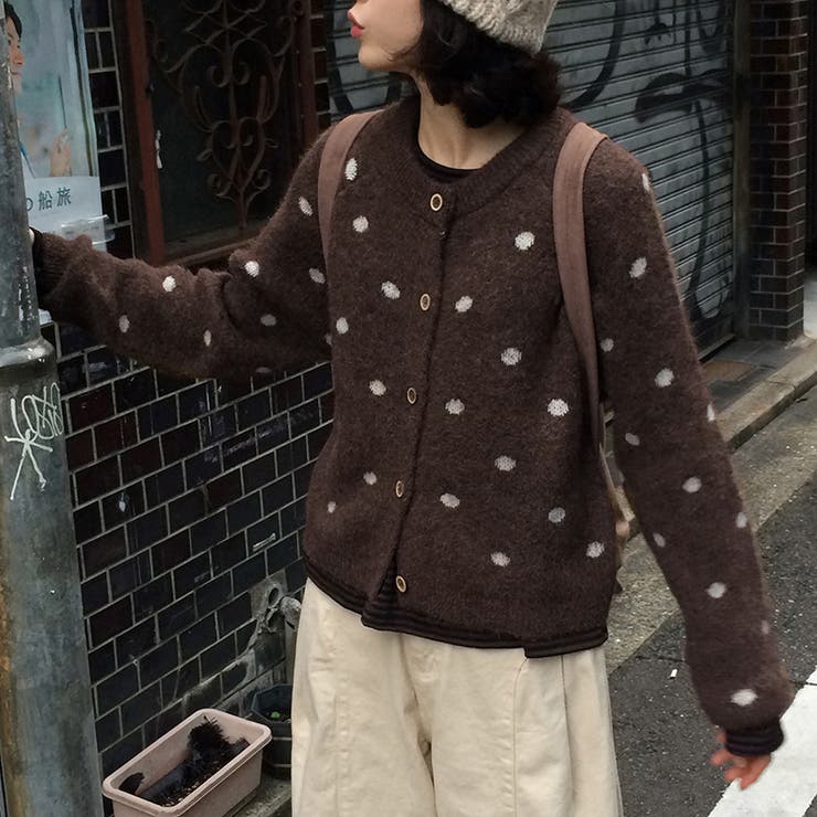 ドットデザインニットカーディガン | Doux Belle  | 詳細画像12 