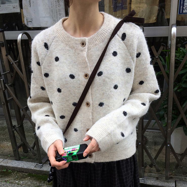 ドットデザインニットカーディガン | Doux Belle  | 詳細画像6 