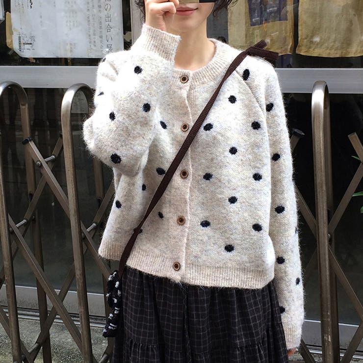 ドットデザインニットカーディガン | Doux Belle  | 詳細画像7 