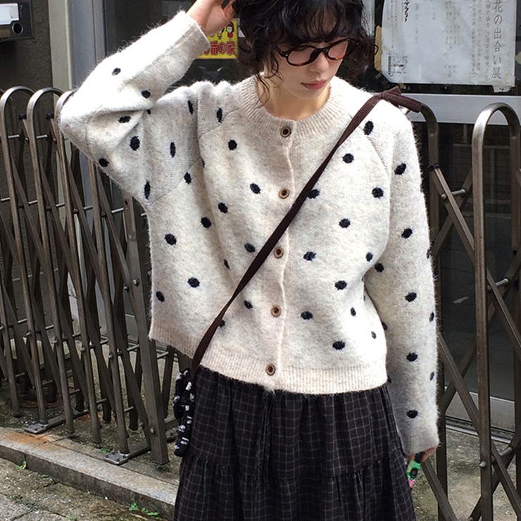 ドットデザインニットカーディガン | Doux Belle  | 詳細画像8 