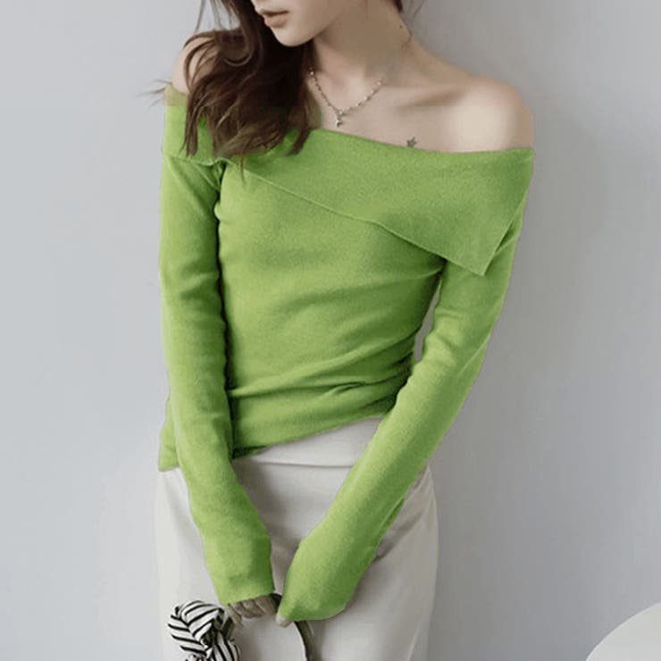 折り返しネックオフショル風トップス | Doux Belle  | 詳細画像14 