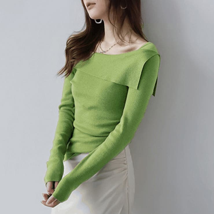 折り返しネックオフショル風トップス | Doux Belle  | 詳細画像15 