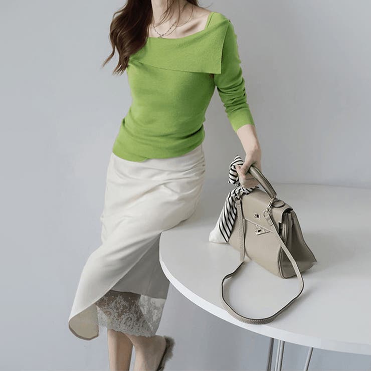 折り返しネックオフショル風トップス | Doux Belle  | 詳細画像16 