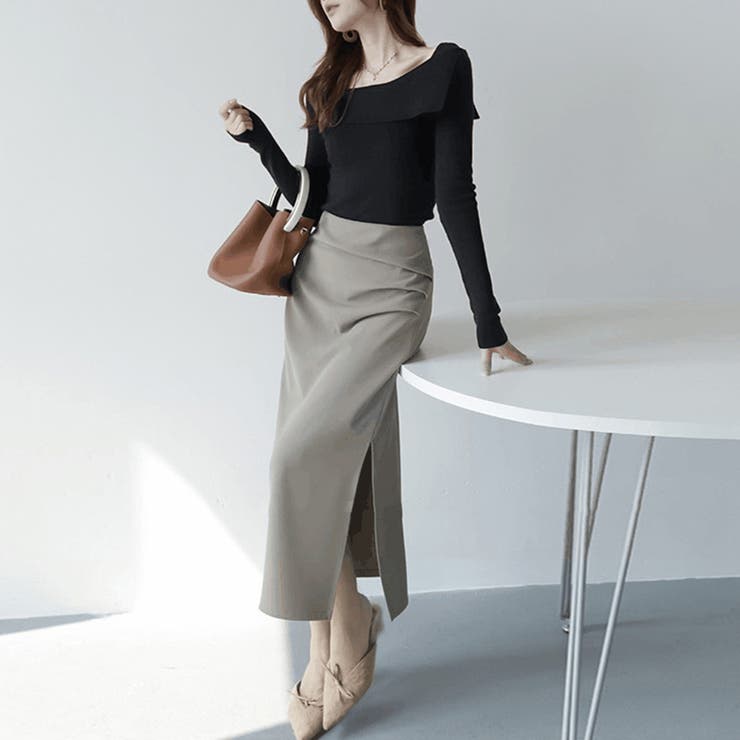 折り返しネックオフショル風トップス | Doux Belle  | 詳細画像21 