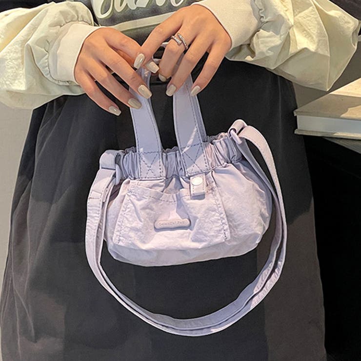 ラベンダー | ギャザーショルダーミニバッグ レディース カバン | Doux Belle 