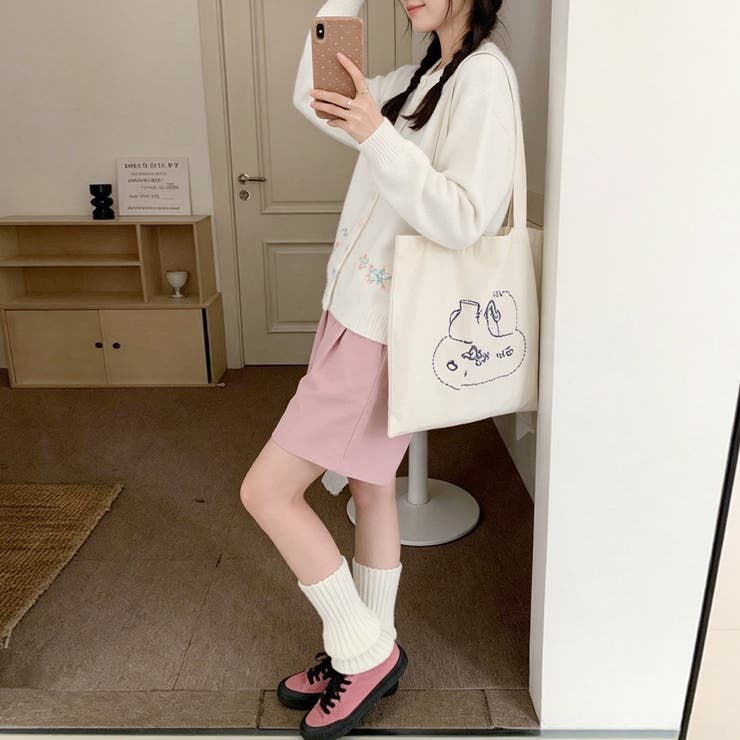 リボン＆フラワー刺繍ニットカーディガン レディース トップス | Doux Belle  | 詳細画像13 