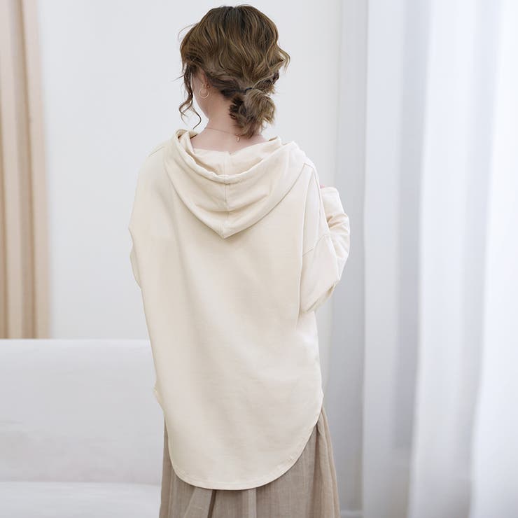 パーカー レディース 薄手 スウェット プルオーバー フード付き | Doux Belle  | 詳細画像21 