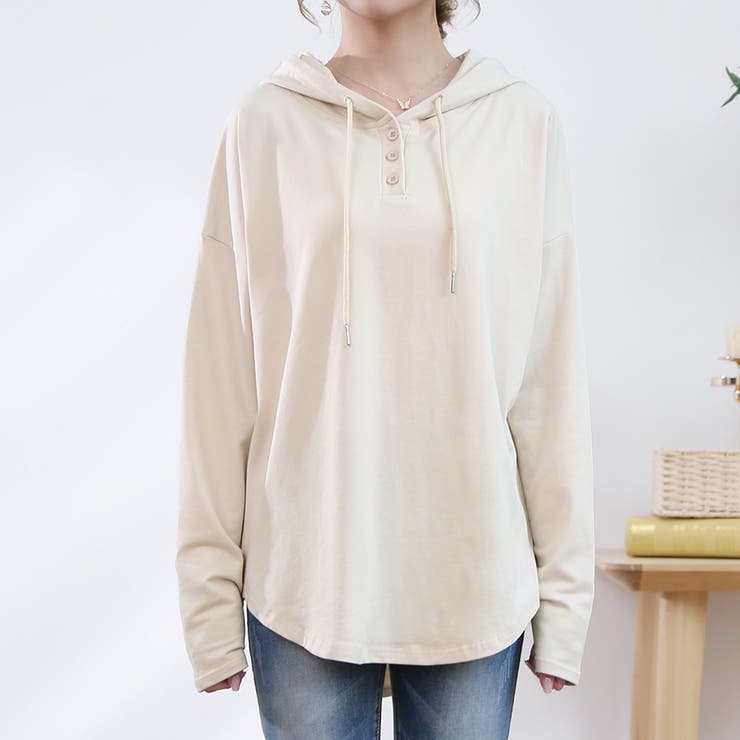 パーカー レディース 薄手 スウェット プルオーバー フード付き | Doux Belle  | 詳細画像22 