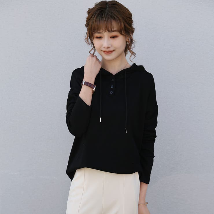 パーカー レディース 薄手 スウェット プルオーバー フード付き | Doux Belle  | 詳細画像42 