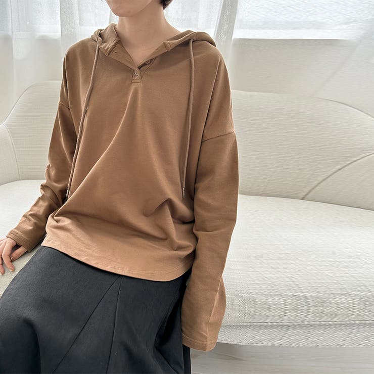 パーカー レディース 薄手 スウェット プルオーバー フード付き | Doux Belle  | 詳細画像11 