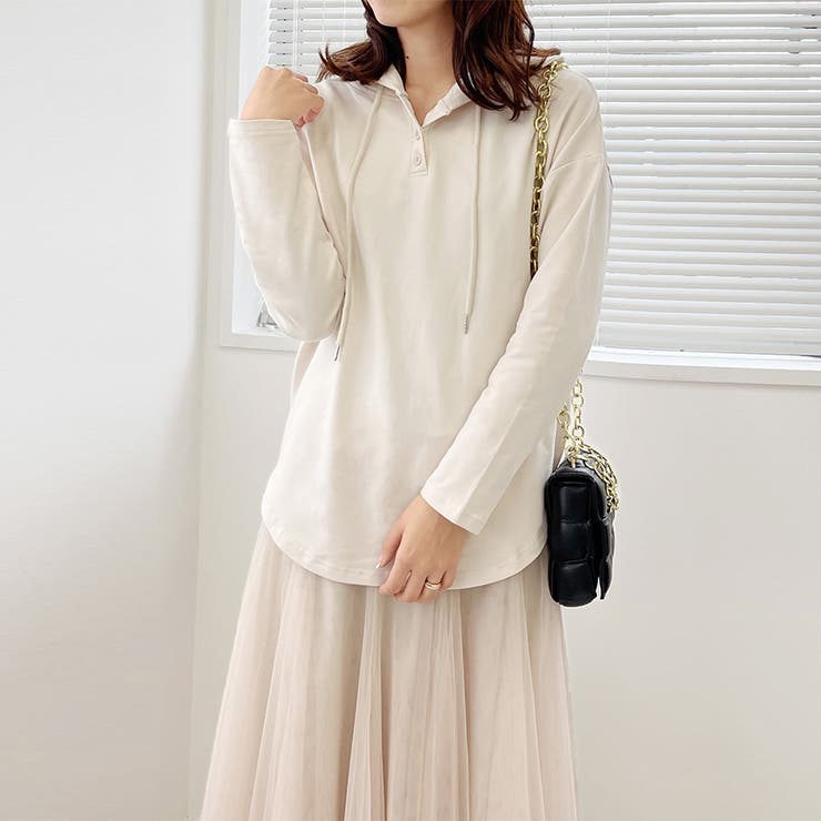 パーカー レディース 薄手 スウェット プルオーバー フード付き | Doux Belle  | 詳細画像25 