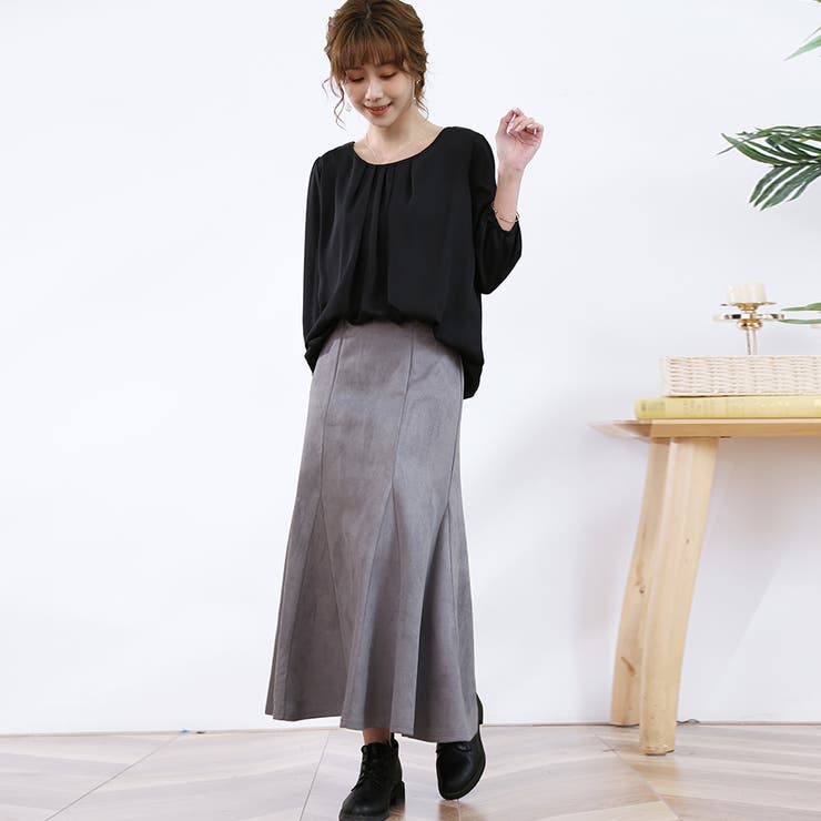 ブラウス シャツ レディース シフォン素材 長袖 クルーネック | Doux Belle  | 詳細画像27 