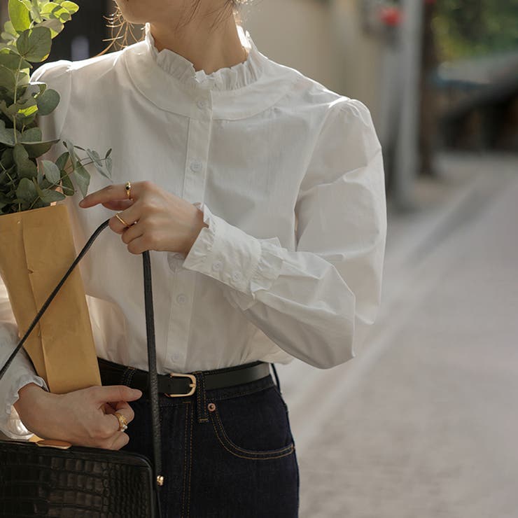 シャツ シャツ ギャザーブラウス | Doux Belle  | 詳細画像3 